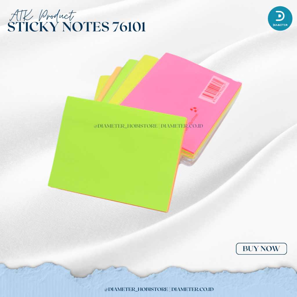 

Sticky Notes Big 76mm x 101mm Rainbow - Kertas Warna Warni