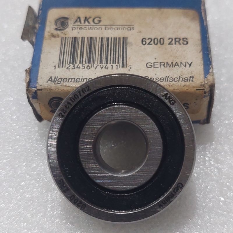 AKG Laher Bearing 6200 Germany Original Untuk As Gigi Borobudur Motorcycle Vespa Smallframe Darling 