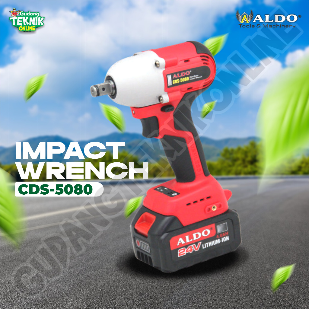 Cordless Impact Wrench ALDO CDS-5080 24V / Mesin Pembuka Baut Baterai ALDO CDS5080 Mesin Buka Baut C