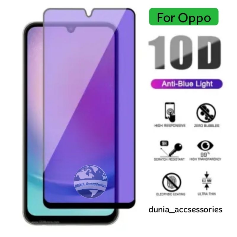 Tempered Glass Blue Light Oppo A5 2020 A9 2020 A31 2020 A35 A36 A37 A37F A38 A39 A57 A58 A59 A71 A77