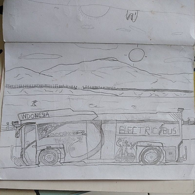 

sketsa Bus Listrik