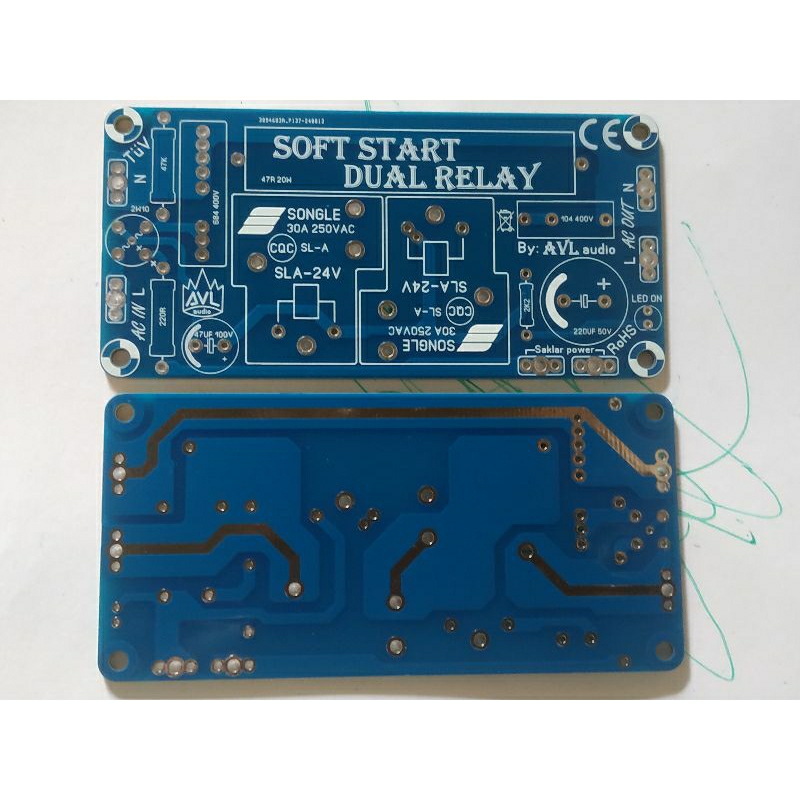 PCB softstar dual relay