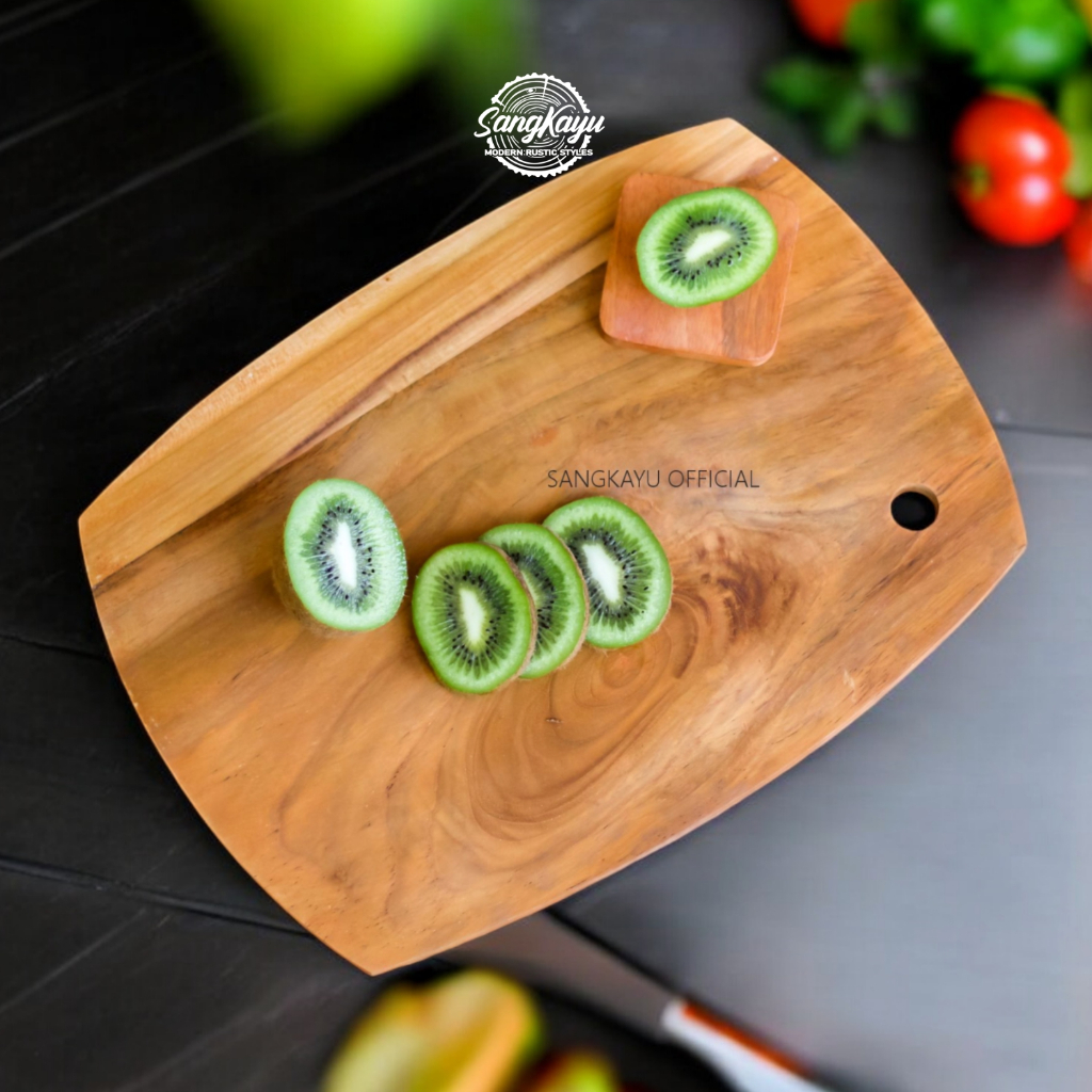 SangKayu Talenan Kayu Jati 25x35 cm Teak Wood Cutting Board Bukan Jati Belanda / Talenan Kayu Jati /