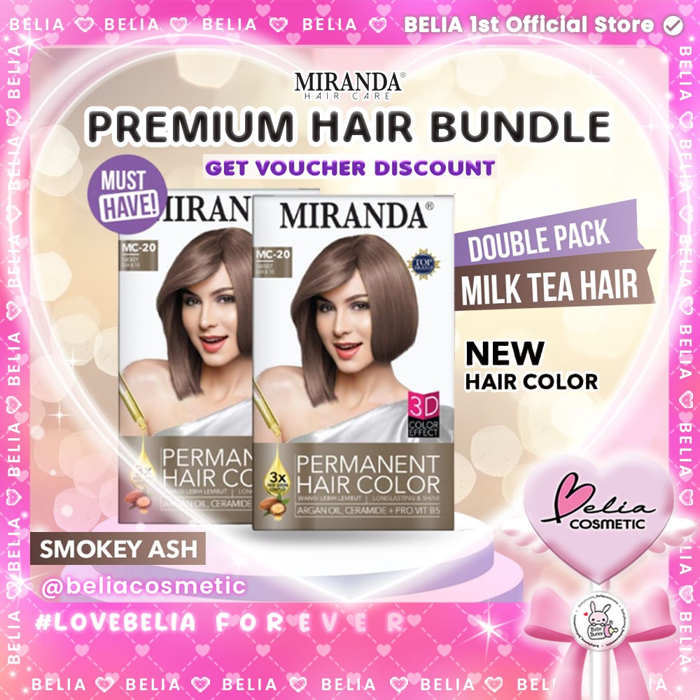 ❤ BELIA ❤ [BUNDLING FREE VOUCHER] MIRANDA Premium Hair Color Cream | Semir Cat rambut