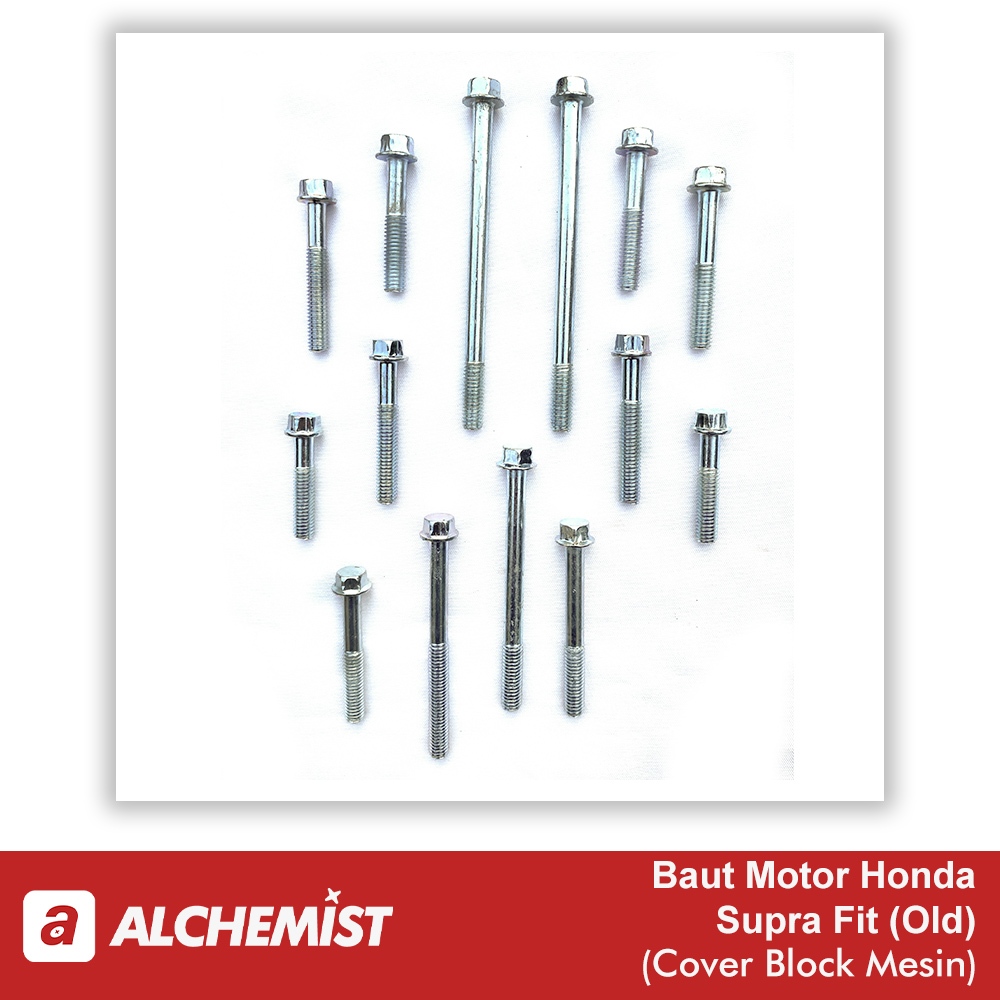 COD Baut Blok Mesin Honda Supra Fit 110 / Baud Block Mesin Honda Supra Fit 110 1Set / Baud Baut Bloc
