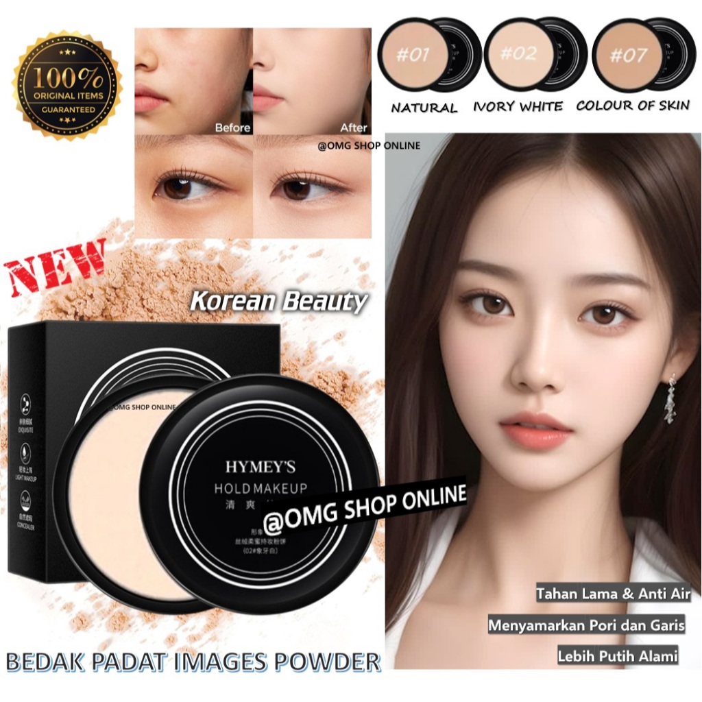 Bedak Glowing Tahan Lama Anti Air Professional Compact Powder / Hymey’s Bedak Images Beauty Powder 1