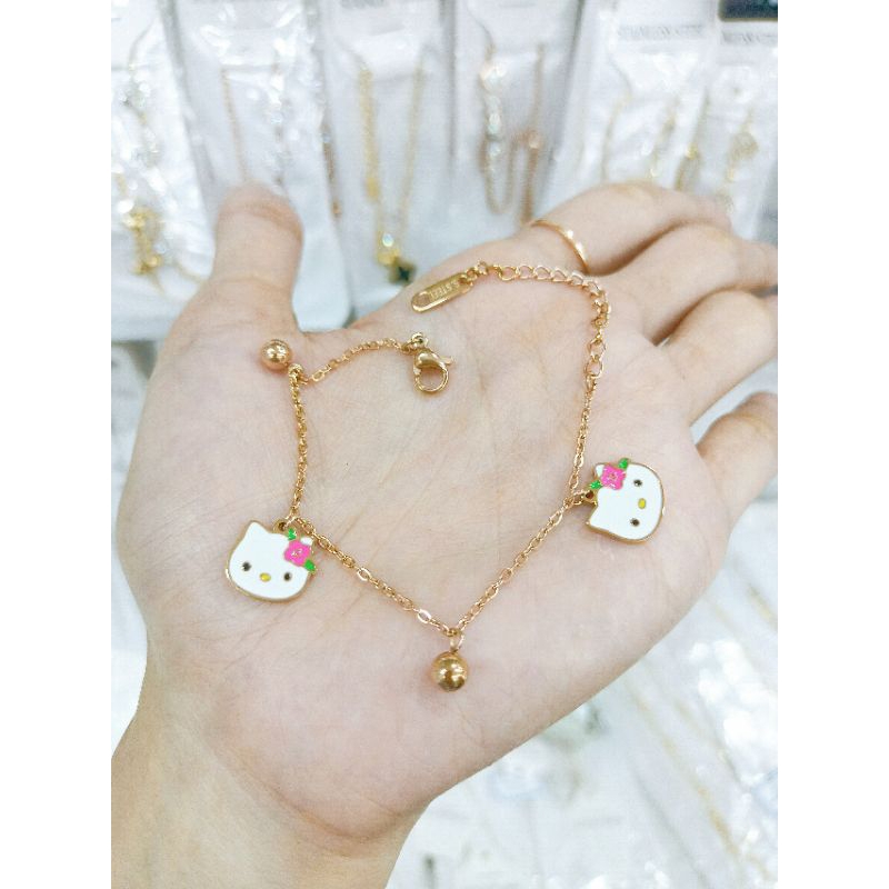 gelang rantai titanium anak perempuan/gelang anak karakter/gelang anak lucu