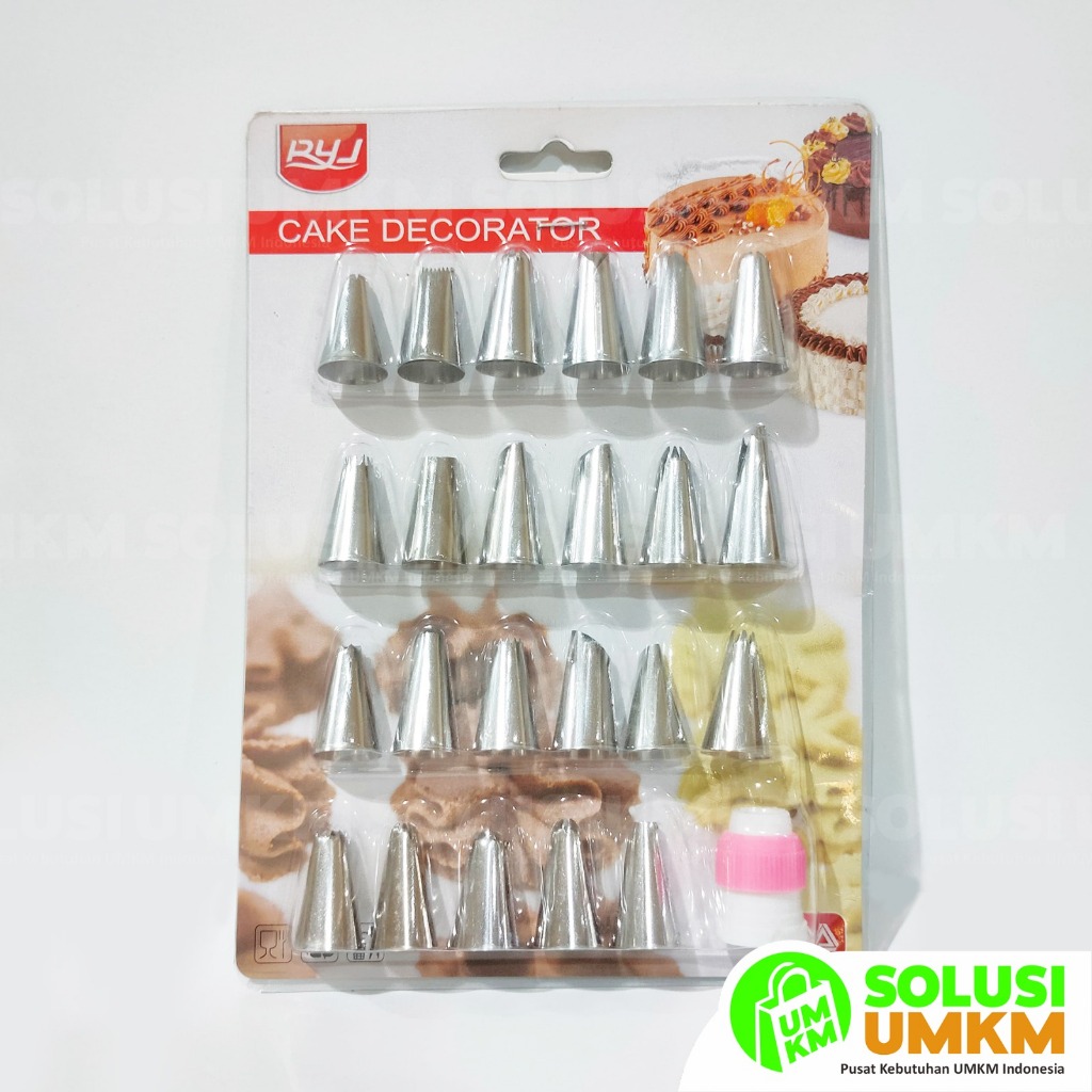 Set Spuit Cake Decoration/ Spuit Kue Semprit Set Spuit Butter Cream Spuit Cetakan Kue Dekorasi