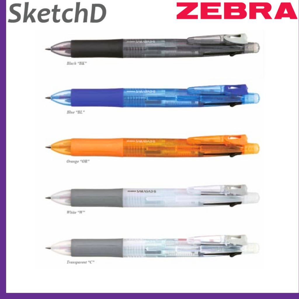

Bolpoin Zebra Sarasa 3 warna + pensil mekanik Pena Sarasa3+s colour gel pen with mechanical pencil