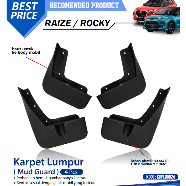 Mud Guard Karpet Lumpur Mobil Raize