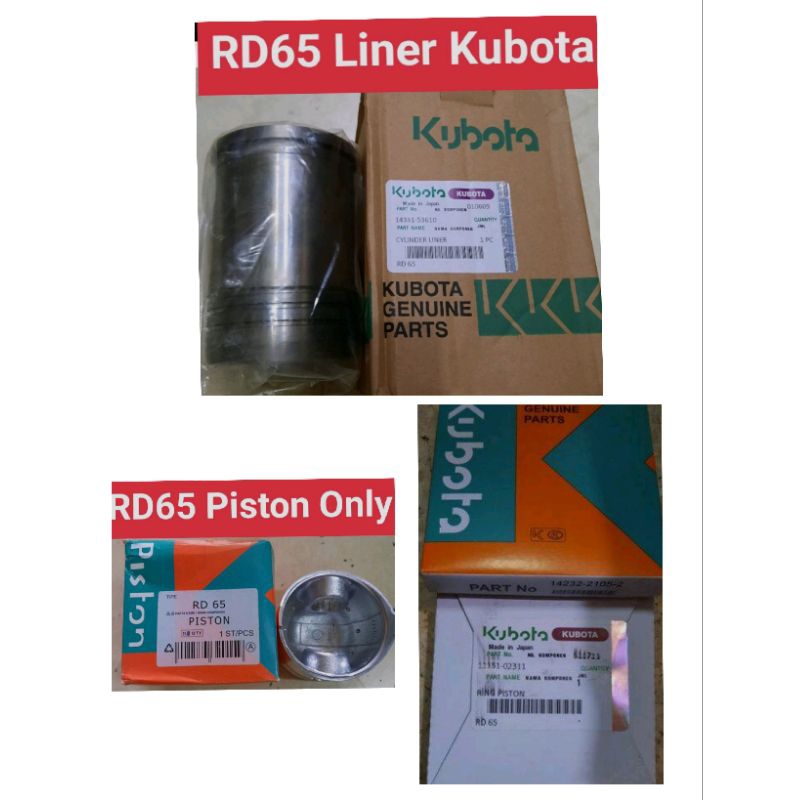 RD65 Liner,Piston,Ring paketan mesin diesel Kubota