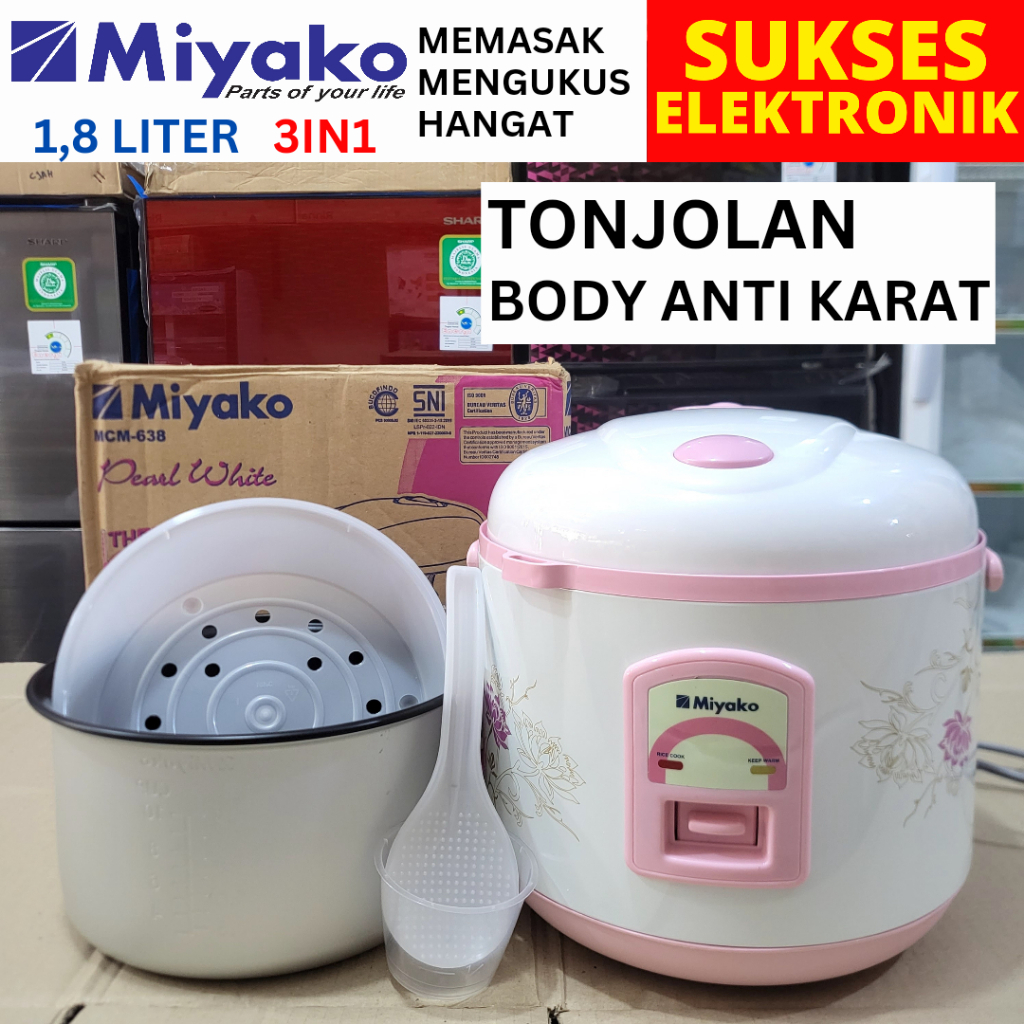 RICE COOKER MIYAKO 2 LITER / MAGICOM MEJIKOM MIYACO 638 2 L MODEL BARU