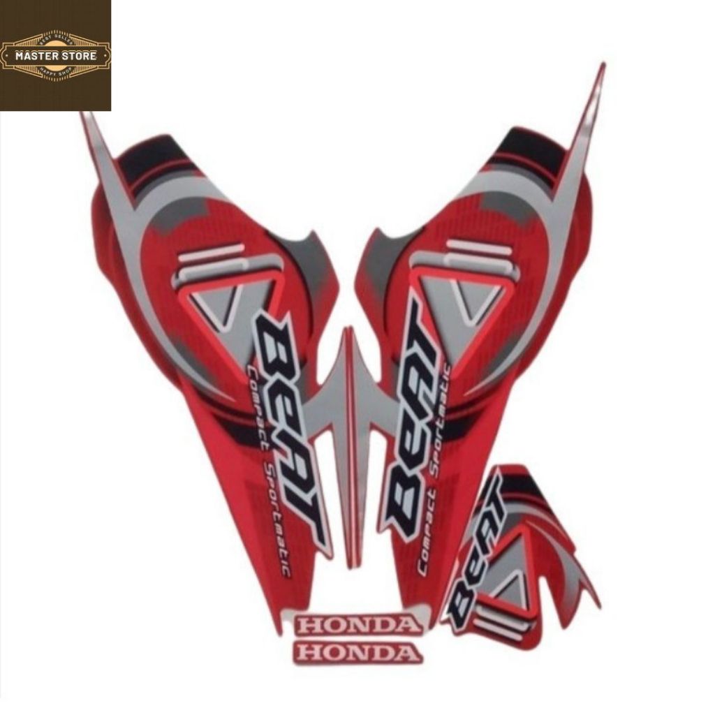 STIKER STRIPING BEAT KARBU 2009 MERAH STIKER LIS BODY MOTOR BEAT KARBU 2009 STANDAR