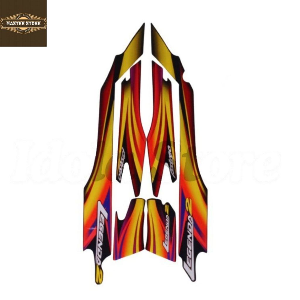 Striping Stiker Honda Astrea Legenda 2002 Kuning List Body Motor Astrea Legenda 2002