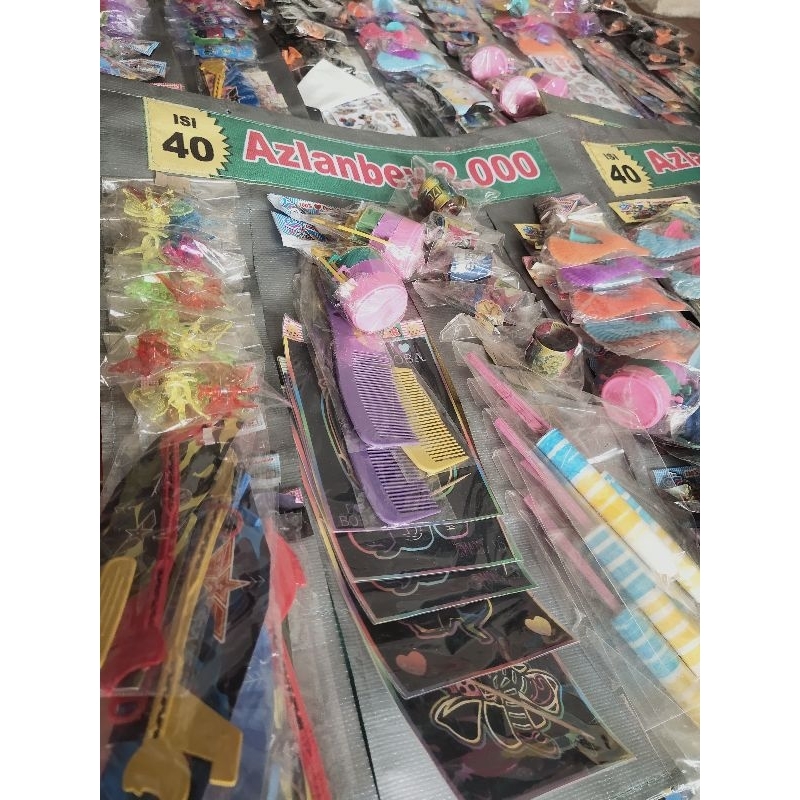 mainan anak renceng isi warung isi 40 pcs serba 2000an