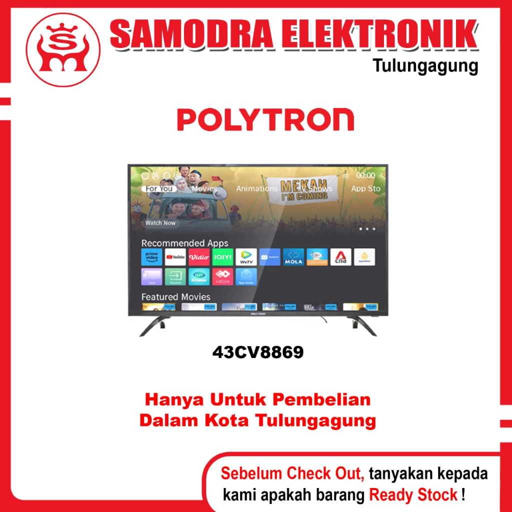 LED TV POLYTRON 43CV8869 | LED Polytron 43inch | LED Polytron Smart TV