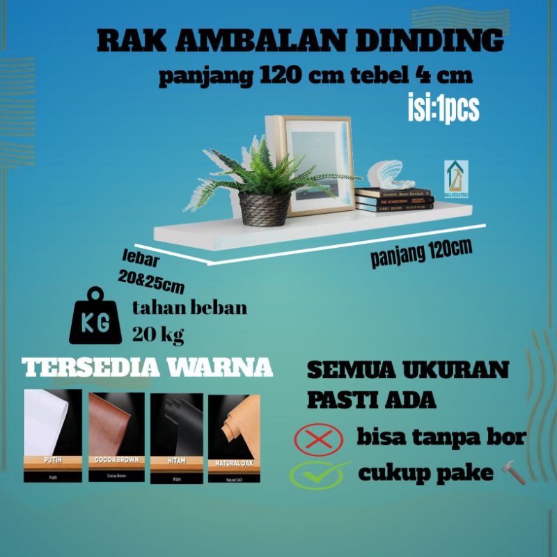 rak ambalan dinding tv minimalis rak buku kayu kosmetik kamar mandi serbaguna ukuran panjang 120 teb