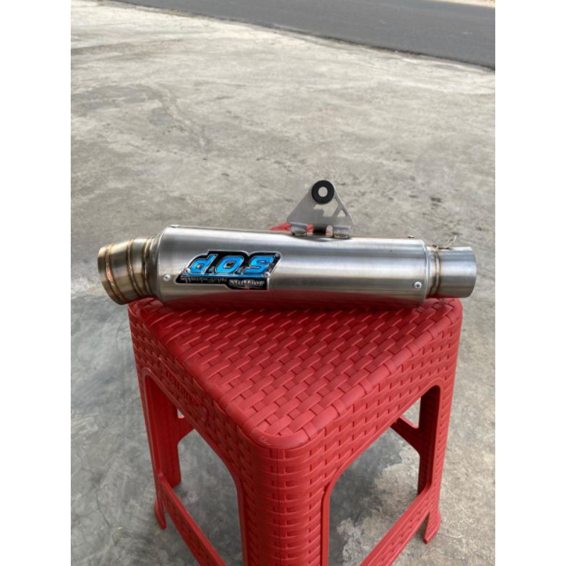 Silincer dos kompetisi mirip original bahan tebal bagus panjang 25 cm inlet 50 mm sarangan separo ca