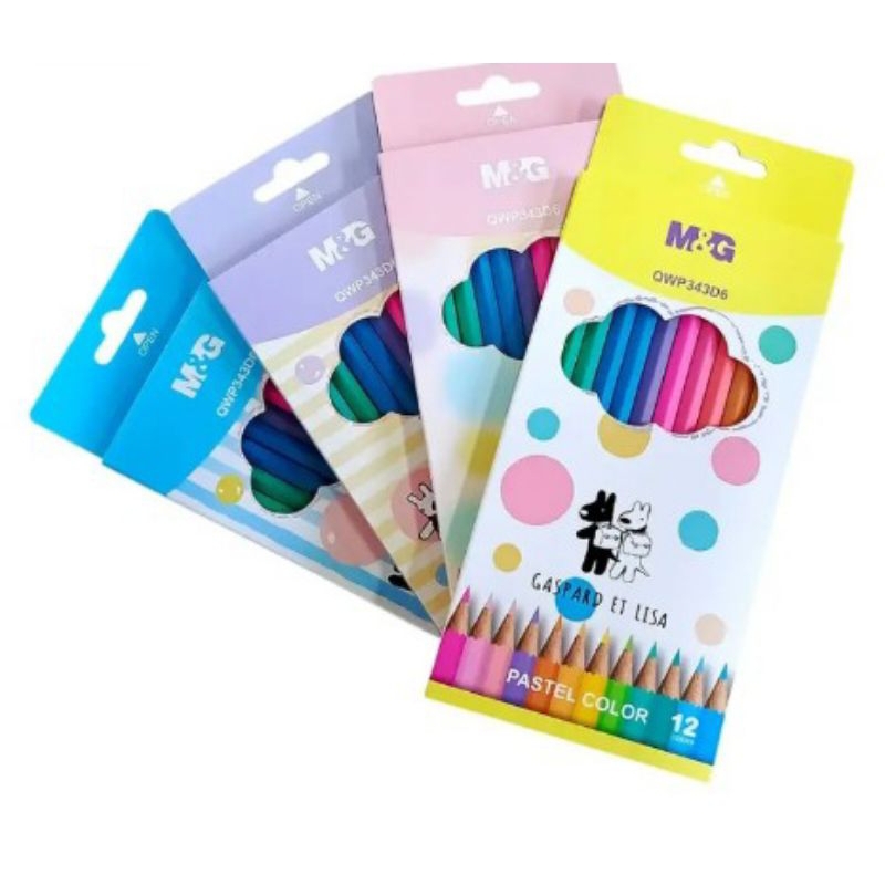 

Colour Pencil 12colors hex shape pensil warna M&G
