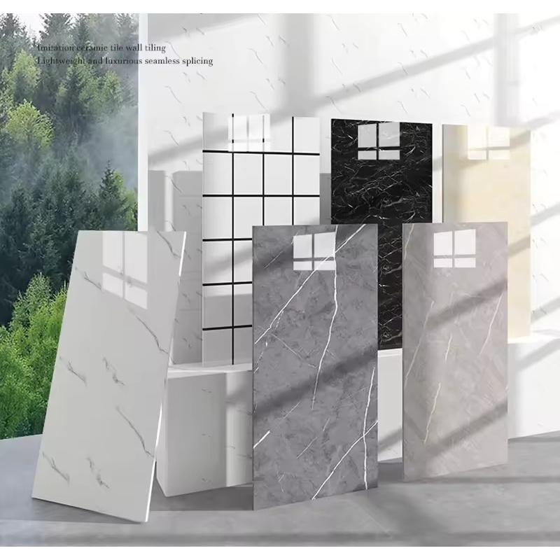 Wallpaper Dinding 3D Foam Motif Marble Wallfoam Stiker Marbel Premium