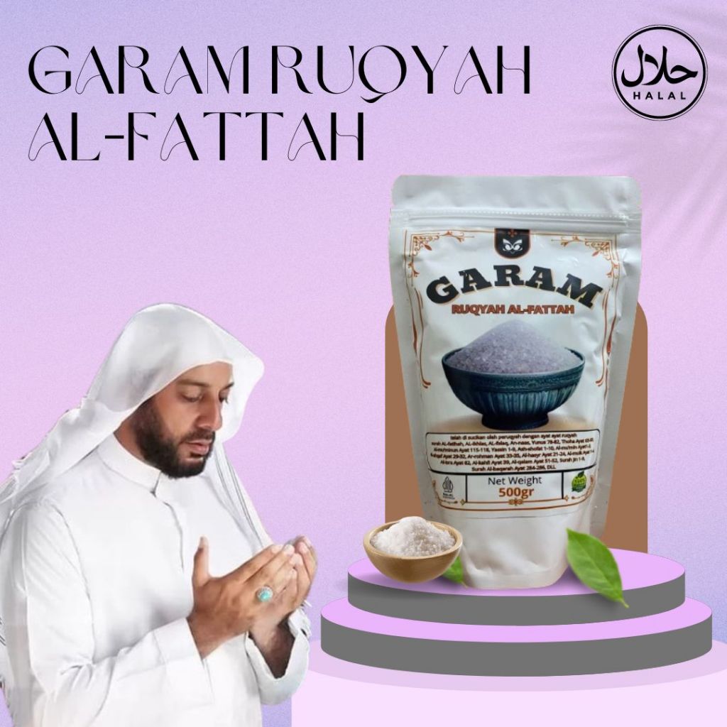 

Garam Ruqyah AL-Fattah Kemasan 500gr dipercaya Untuk Memperlancar Rezeki ,Enteng Jodoh