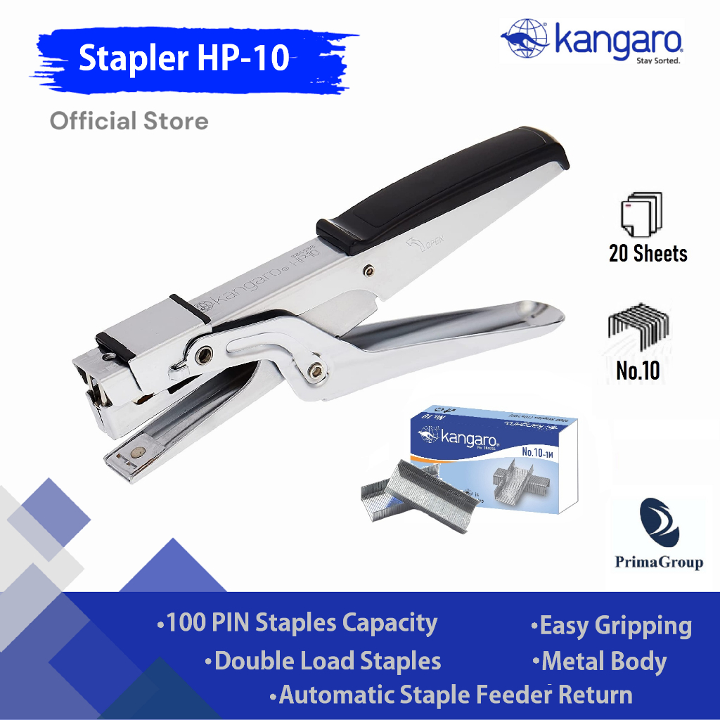 

Stapler Jilid HP 10 / Stapler Buaya HP10 Kangaro / Stapler HP-10 / Double Load Stapler No.10