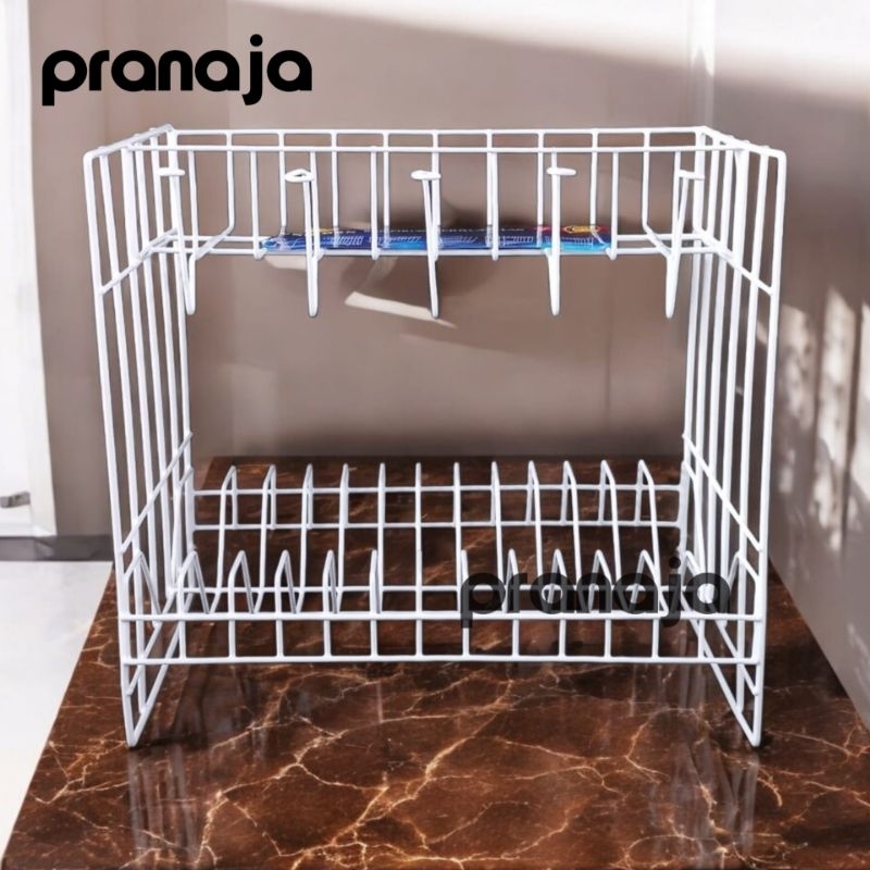 Rak Piring RPL 02 Super Tebal Susun 2 / Rak Piring Susun 2/ RPL 02 / Rak Piring Anti Karat / Rak Pir