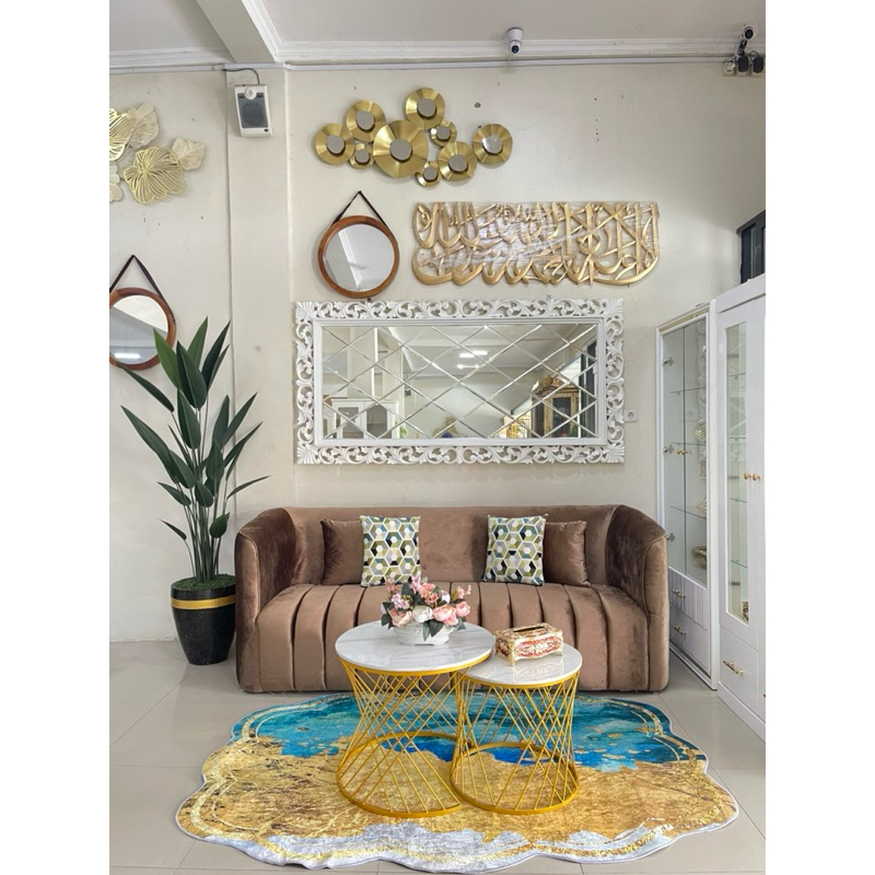 SOFA MINIMALIS SET MEJA TWIN HPL