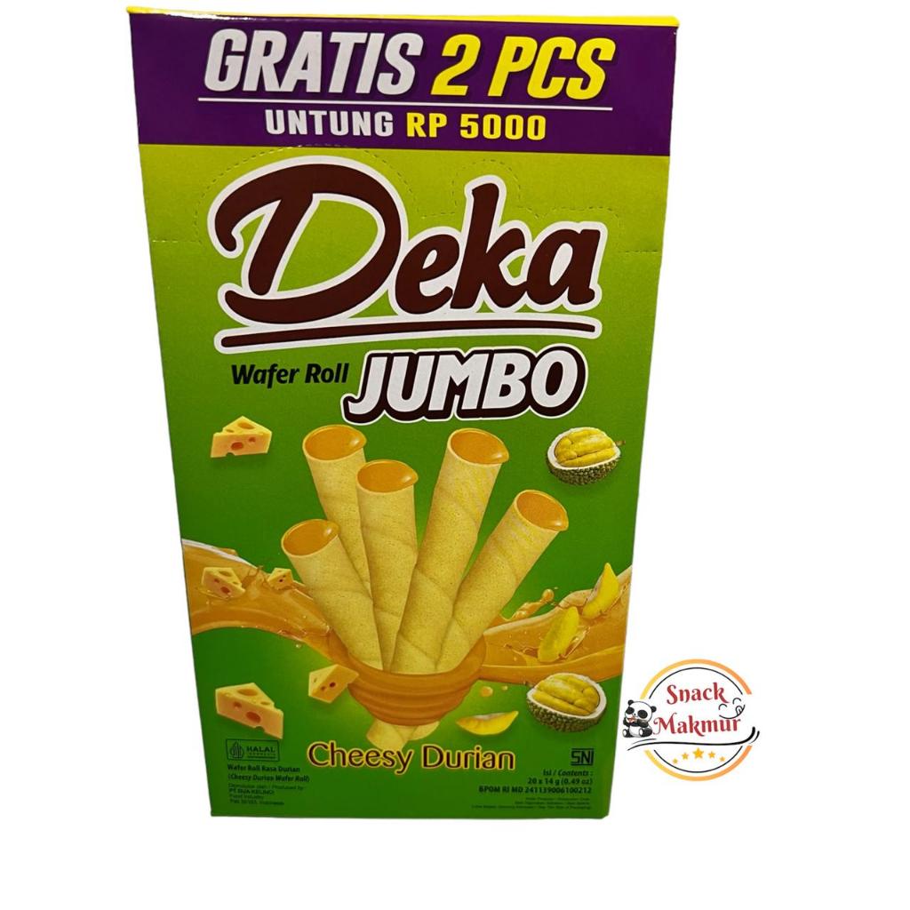 

Deka Wafer Roll Jumbo (1 pack isi 20 pcs) RASA DURIAN