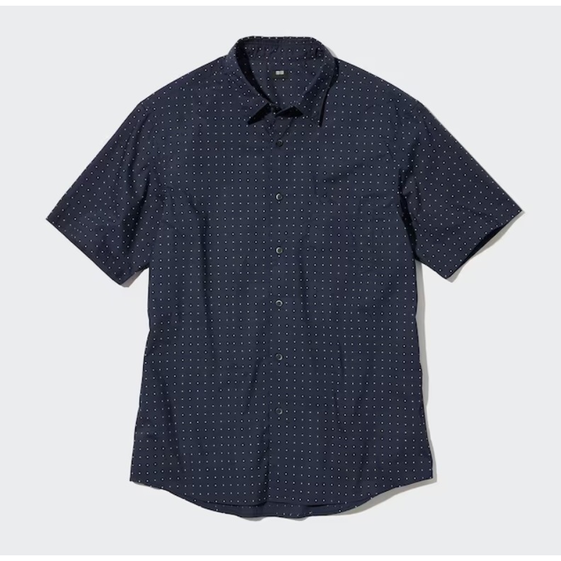 UNIQLO Kemeja Totol original Lengan Pendek Pria