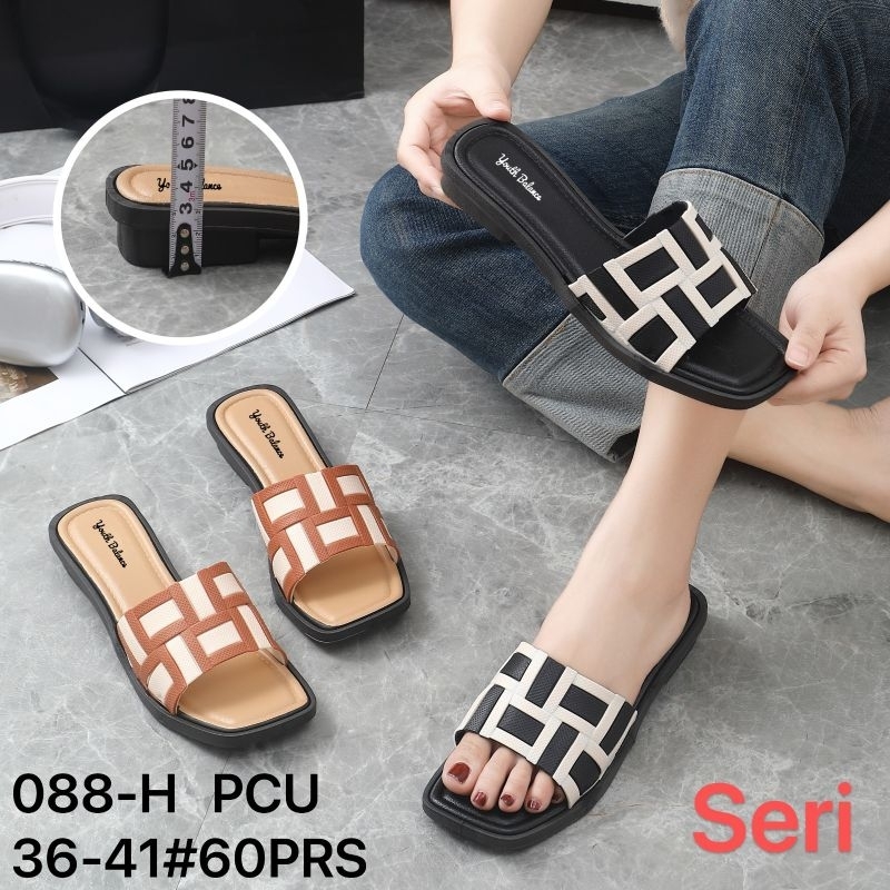 SANDAL FLAT WANITA HAK 3CM ANTI SLIP JELLY SHOES IMPORT YOUTH BALANCE 088