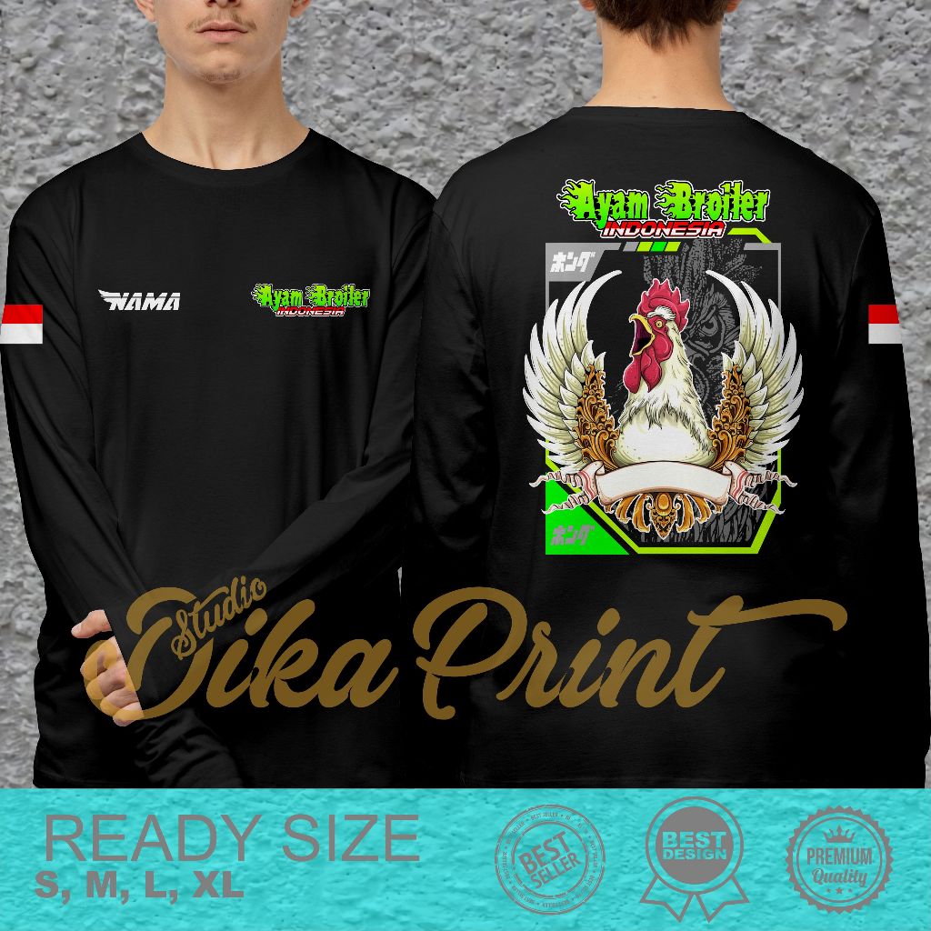 Kaos Ayam Broiler Indonesia design Racing