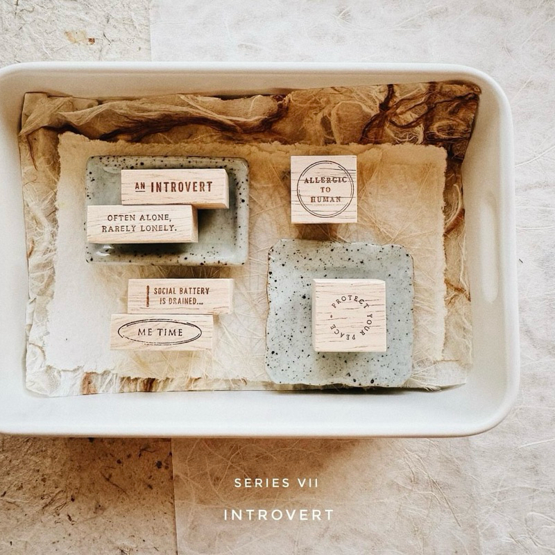 

Penspapersplanner Introvert Series Rubber Stamp