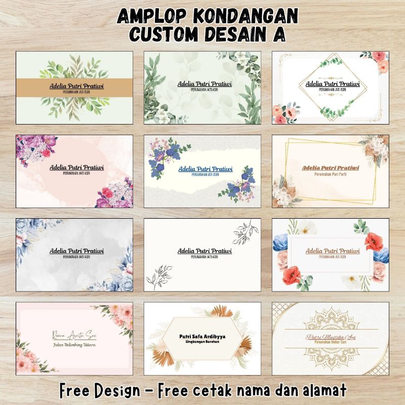

Amplop Kondangan, Amplop Buwuh, Amplop Sumbangan bisa Riquest Nama dan Alamat Desain A