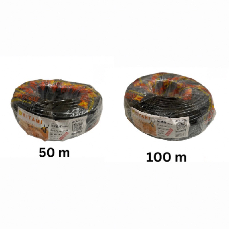 KABEL KITANI 2x0.75MM TEMBAGA SERABUT ASLI