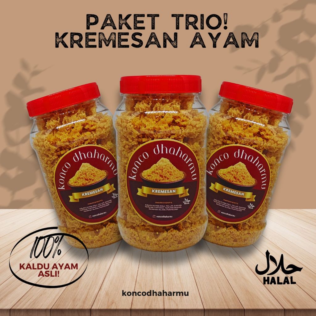 

PAKET TRIO! KREMES AYAM ASLI