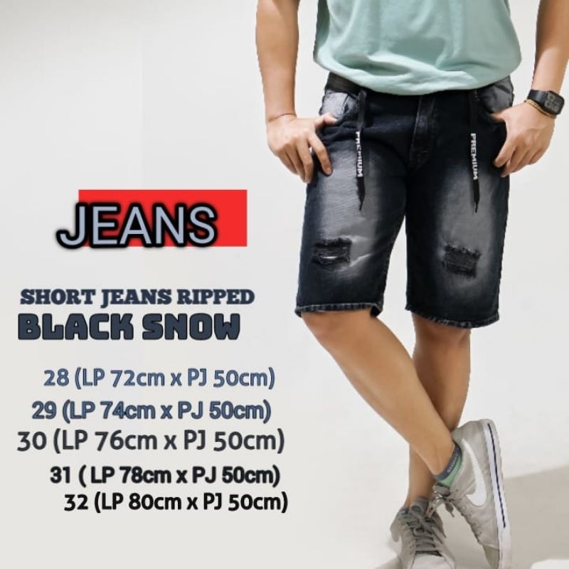 Celana jeans Pendek Pria Sobek Lapis /Celana jeans pria sobek Korean style premium distro