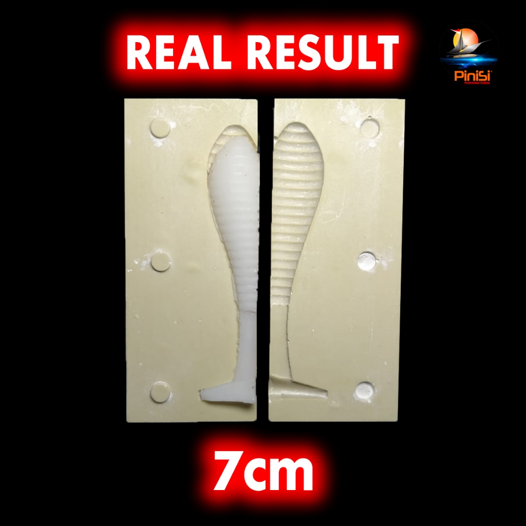 Molding Cetakan Softlure Umpan Pancing Casting Ultra Light Model Cacing Worm Panjang 7cm
