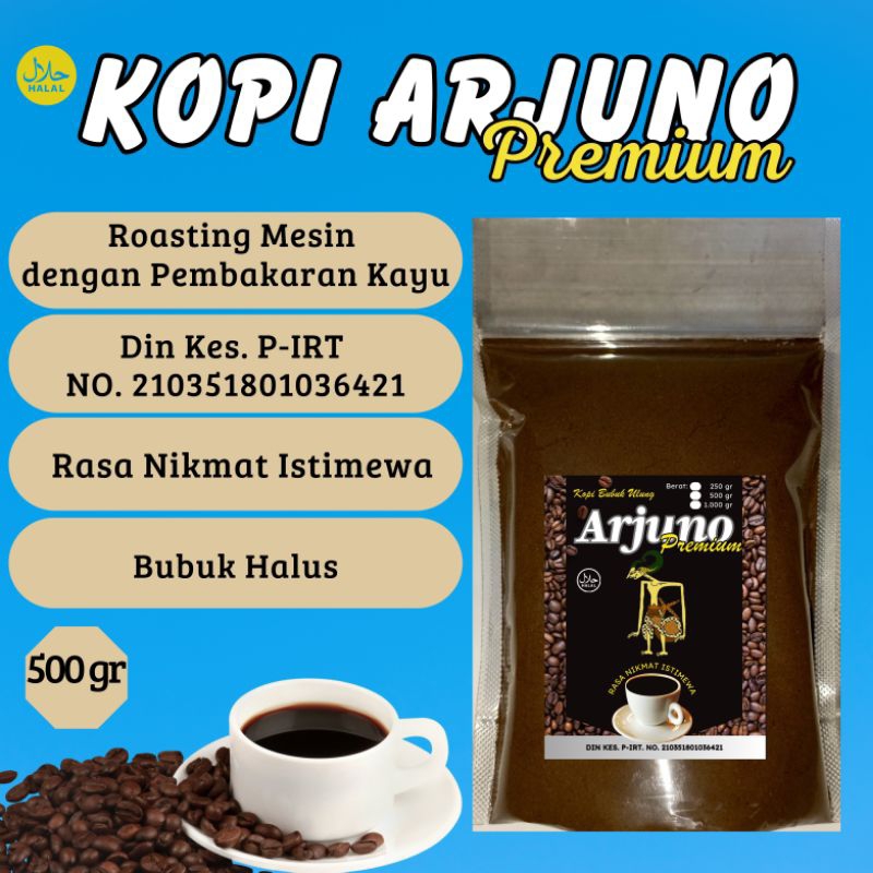 

[Premium] Kopi Bubuk 500 gr Arjuno Premium Jenis Robusta Rasa Nikmat Istimewa