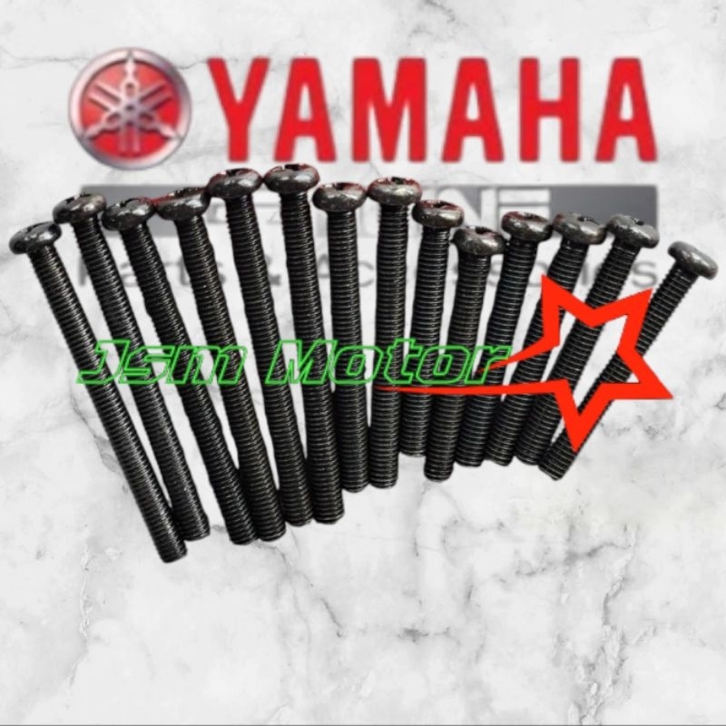 Baut Krengkes Tengah Rx King Rx S Rx K 1 Set Baut Baja Hitam OBENG