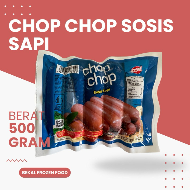 

Chop Chop Sosis Sapi Bakar Mini 500gr isi 12 dan 10