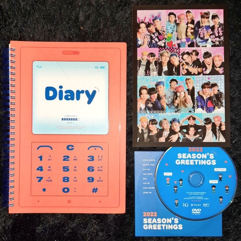 ateez season's greetings 2022 sg22 official diary photobook dvd album pc photocard hongjoong seonghw