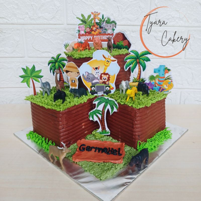 

KHUSUS OFFLINE | Cake Sudut Tema Safari | Cake Sudut