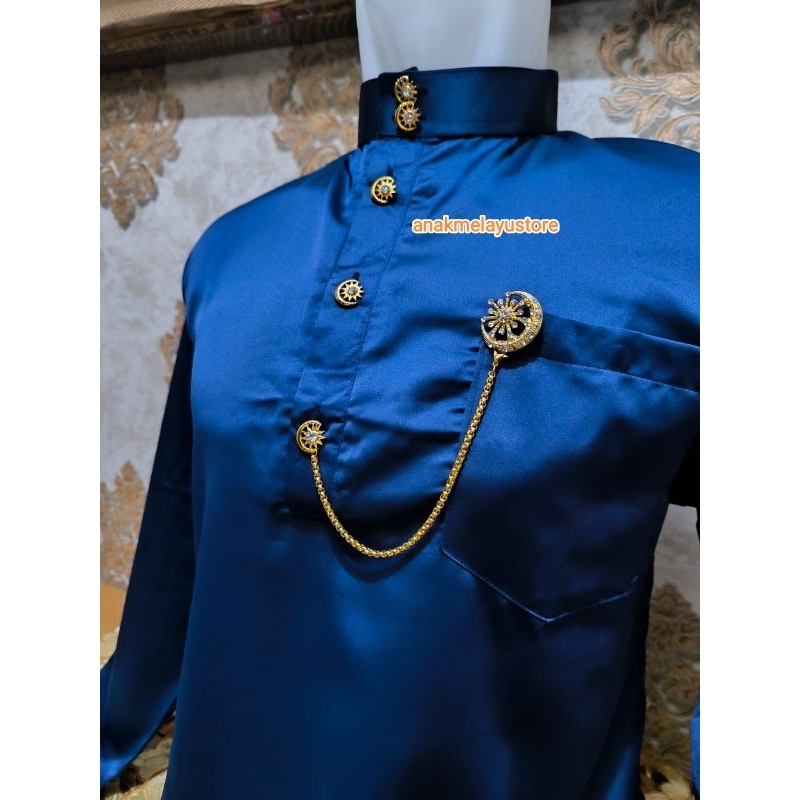 SET BUTANG KANCING RANTAI BAJU MELAYU PRIA (FREE KOTAK)