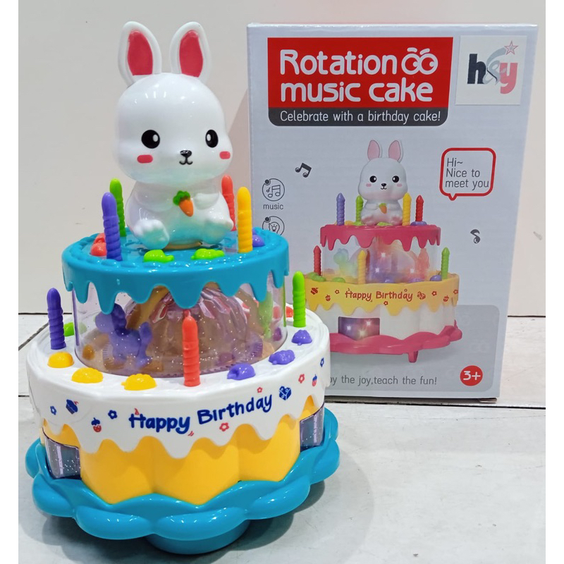 MAINAN DANCE CAKE MUSIC CAKE SUARA LED MUSIC KUE ULANG TAHUN MUSIC