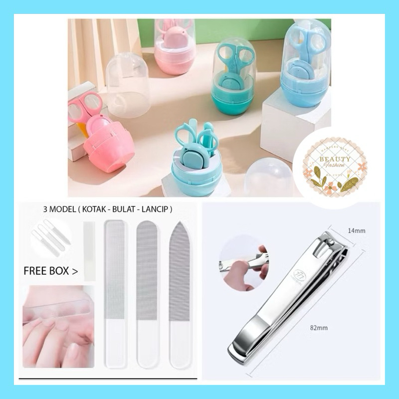 Potong Kuku set 4/Potong Kuku besar/Kikir Kuku Pengkilap Kuku