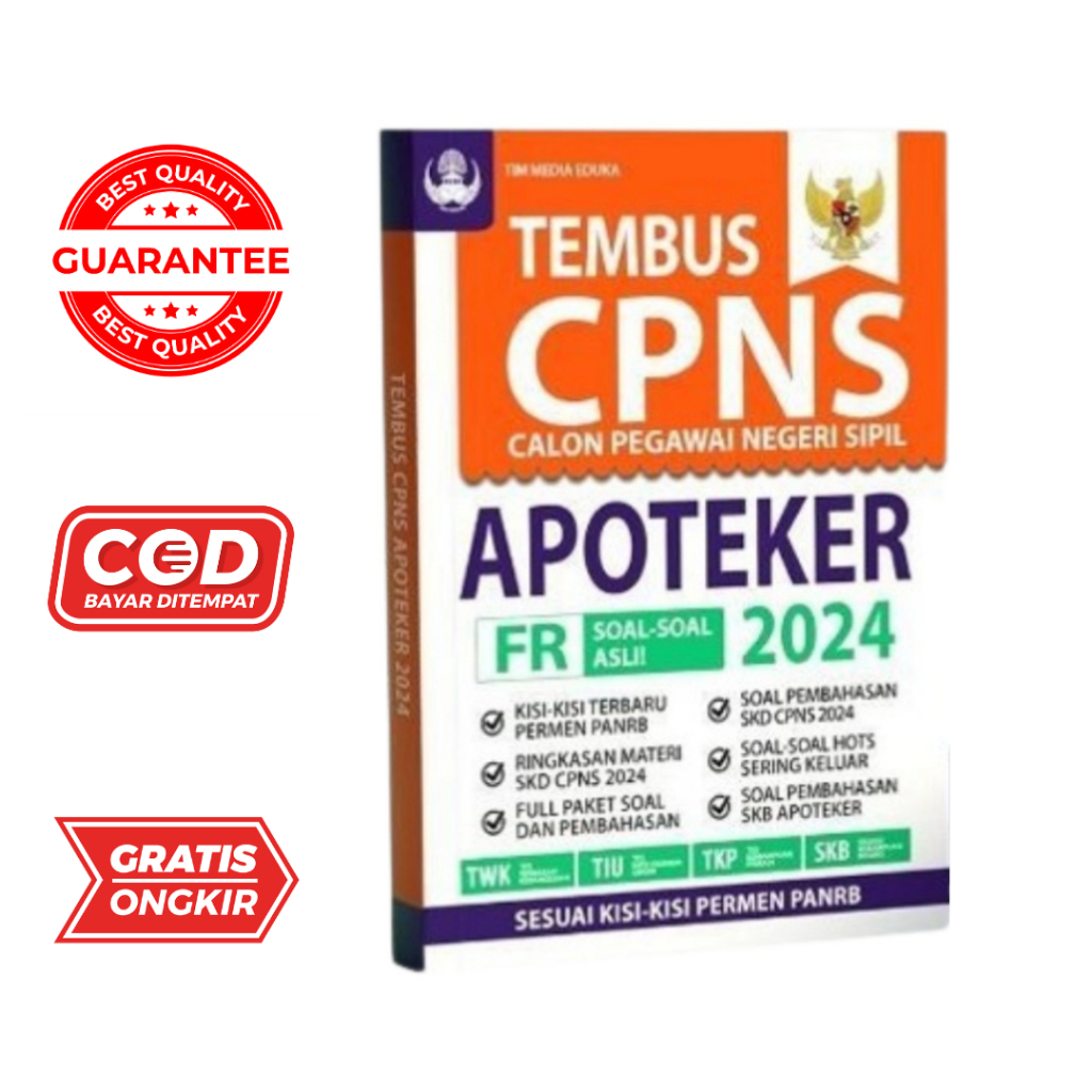 BUKU TEMBUS CPNS APOTEKER 2024 TWK-TIU-TKP-SKB - Media Eduka