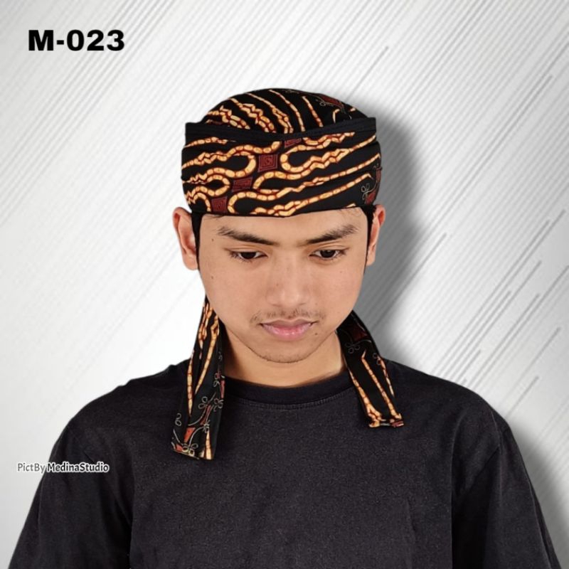 RB ikat kepala sunda blangkon udeng jawa bali blangkon sunan kalijaga motif hitam terbaru