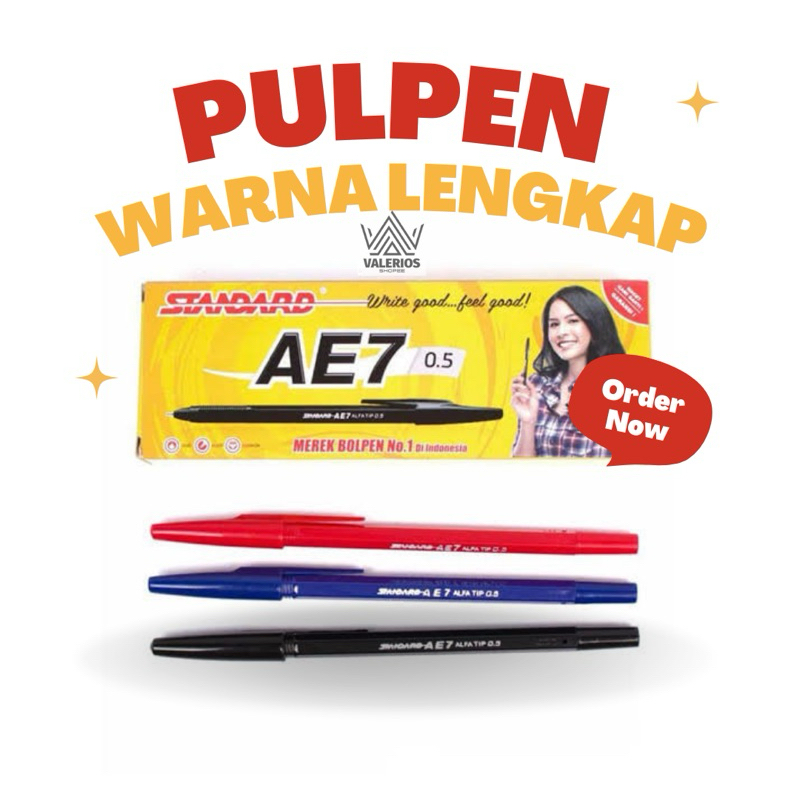 

(ISI 12 PCS) Pulpen / Pen / Pena Merk Standard