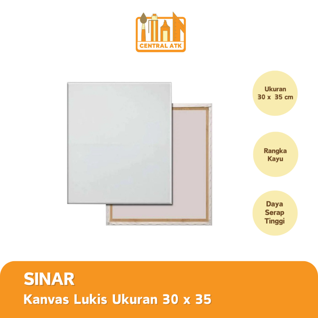 

KANVAS LUKIS SINAR PUTIH POLOS UKURAN 30 X 35 CM